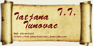 Tatjana Tunovac vizit kartica